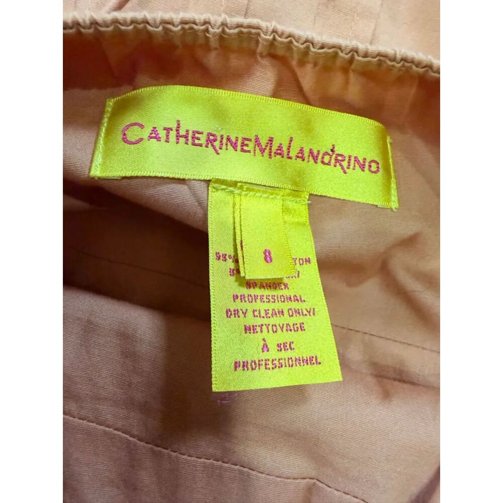 Vintage Y2K Catherine Malandrino Terracotta Embroidered Mini Dress Women’s, 8 - Picture 5 of 8